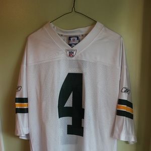 NWT Brett Favre Reebok Packers Away Jersey size L